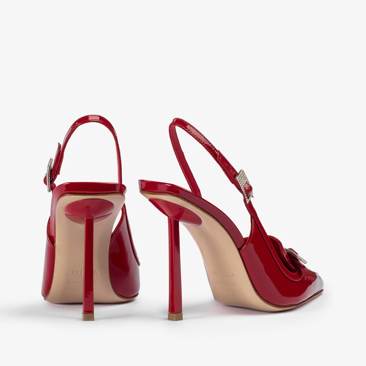 Red patent leather loafer slingback - Le Silla