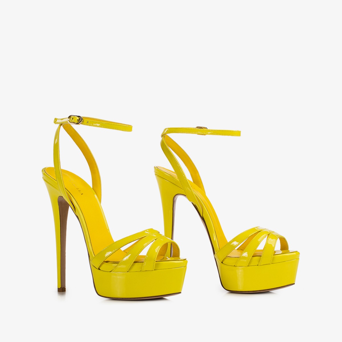 Patent Leather Ysl Star Heels Heeled Sandals Saint Laurent Lola