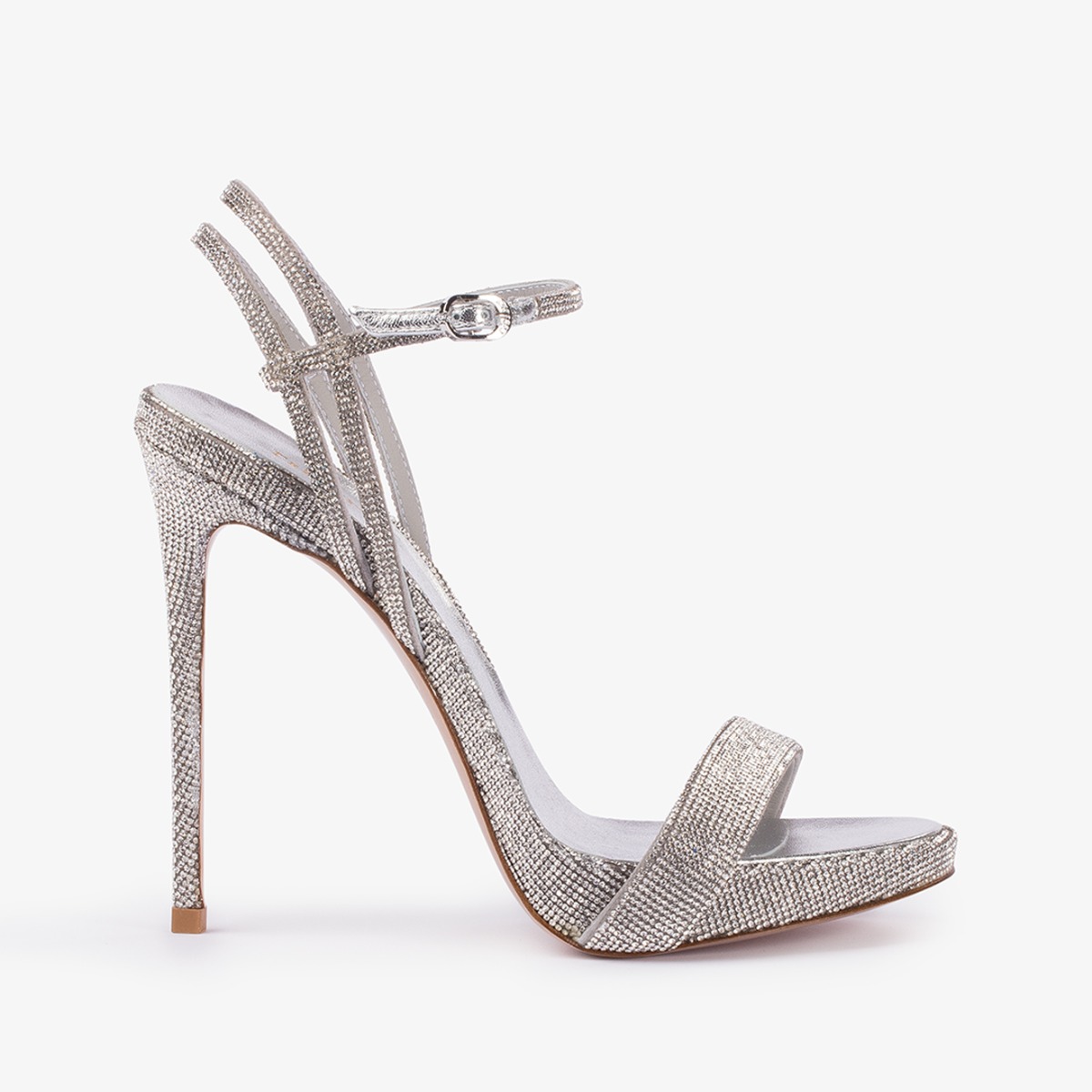 Silver Crystal pavé effect sandal - Le Silla