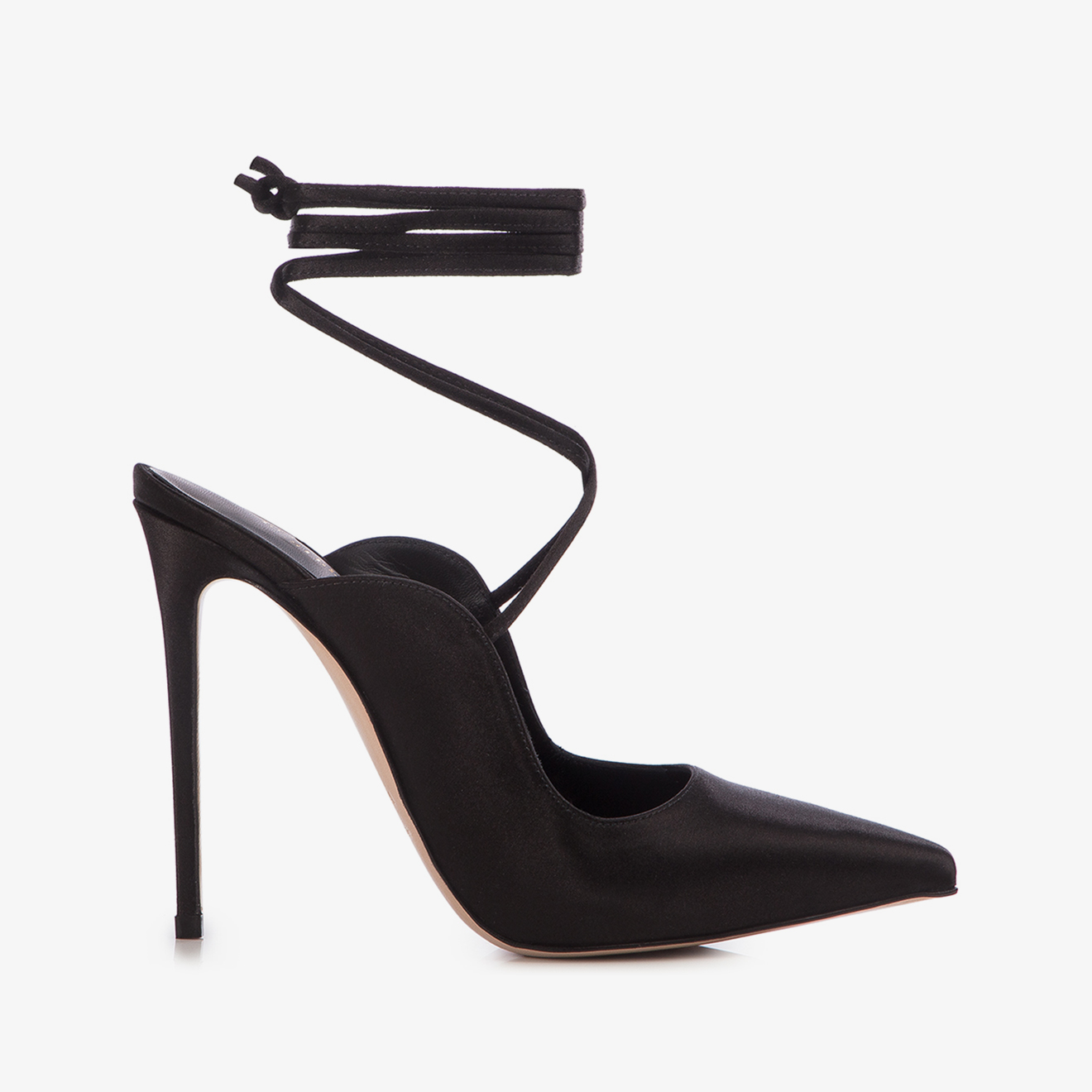 Black satin slingback - Le Silla