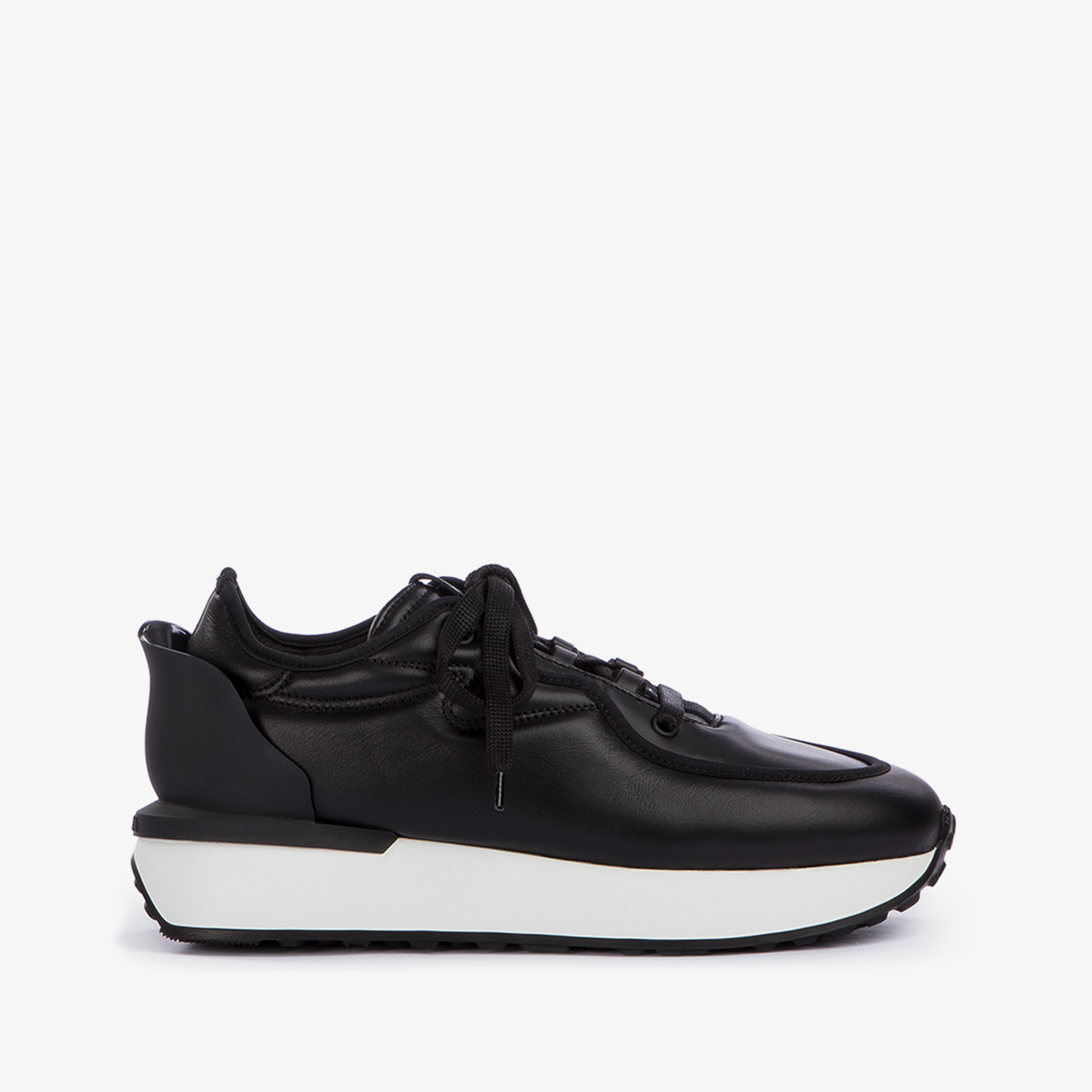 Black leather sneaker - Le Silla