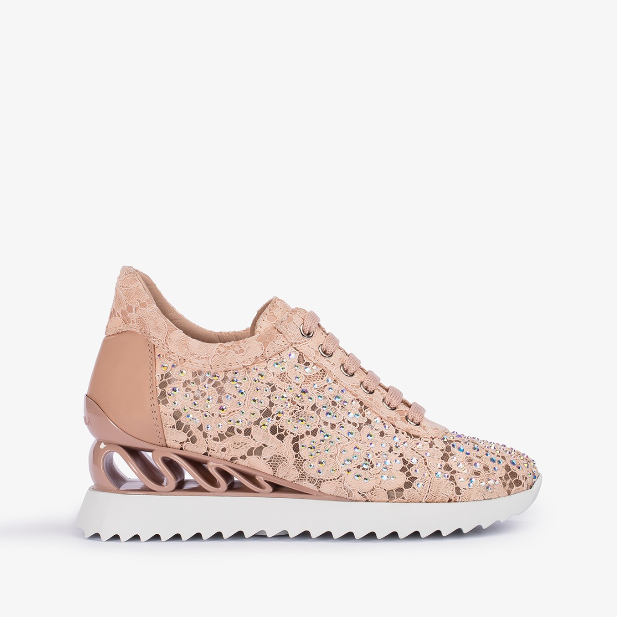 Phard nude lace Wave sneaker - Le Silla