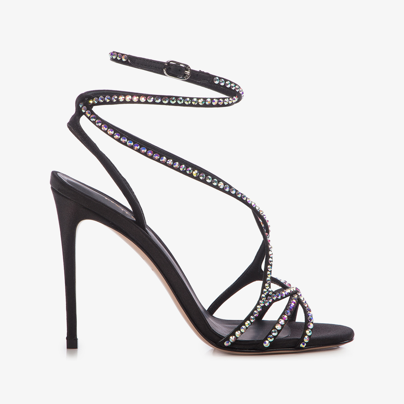 SANDALO SATIN NERO