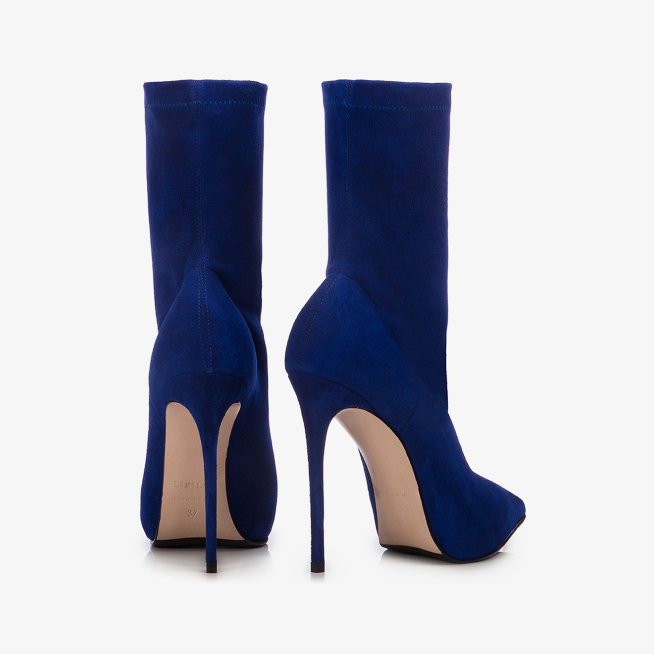 STIVALETTO VELOUR-STRETCH LAZULI-BLUE