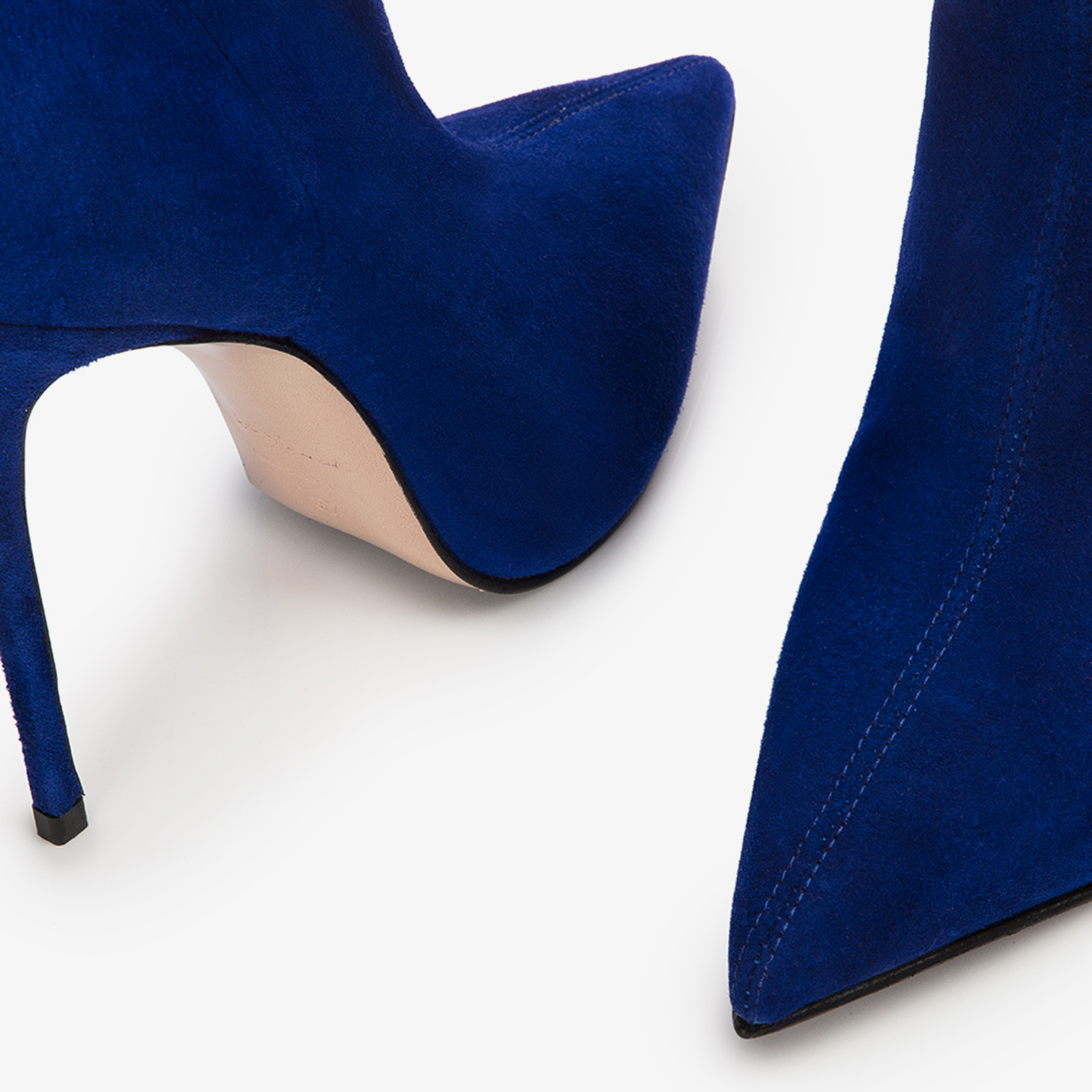 STIVALETTO VELOUR-STRETCH LAZULI-BLUE